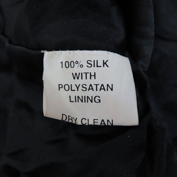 Vintage Nikhil Womens Large Silk Black Gold Sequin Beaded High Neck Dress NEW - Picture 8 of 13